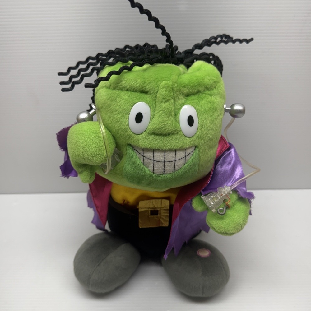 RARE Gemmy Animated Frankenstein Shocking Monster Plush 10.5" Halloween (READ)